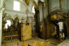 Der Blick über die Empore auf die Dreifaltgkeits-Orgel.