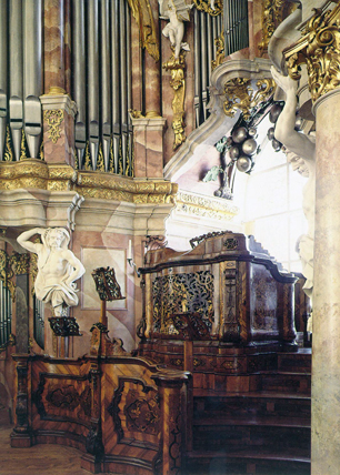 Weingarten, Hauptorgel, Spieltisch