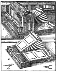 Zwei Kleinorgeln mit Regalregistern (Michael Praetorius, Syntagma Musicum II 1619)
