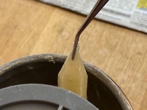 Der Filz ist gut in Leim getränkt