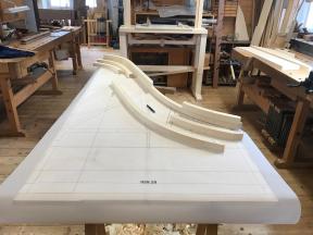 Unterboden-Bretter vor dem Fügen