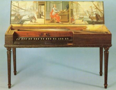 (Fig. 1) Square Piano by Johann Socher, Niedersonthofen 1742; Nuremberg, Germanisches Nationalmuseum