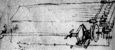 Hs. H, fol. 45' (Paris); repr. nach Emanuel Wintemitz, Leonardo und die Musik, in: Ladislao Reti (Hrsg.): Leonardo, Köln 1996, S. 120.