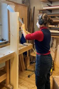 Aufspalten mit der Hand