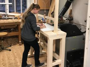 Der Nachbau unserer Säge im ersten Test .