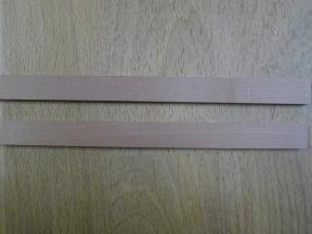 Rohlinge aus Birnbaum in Überlänge mit Anrissen für Vorder- und Rückseite